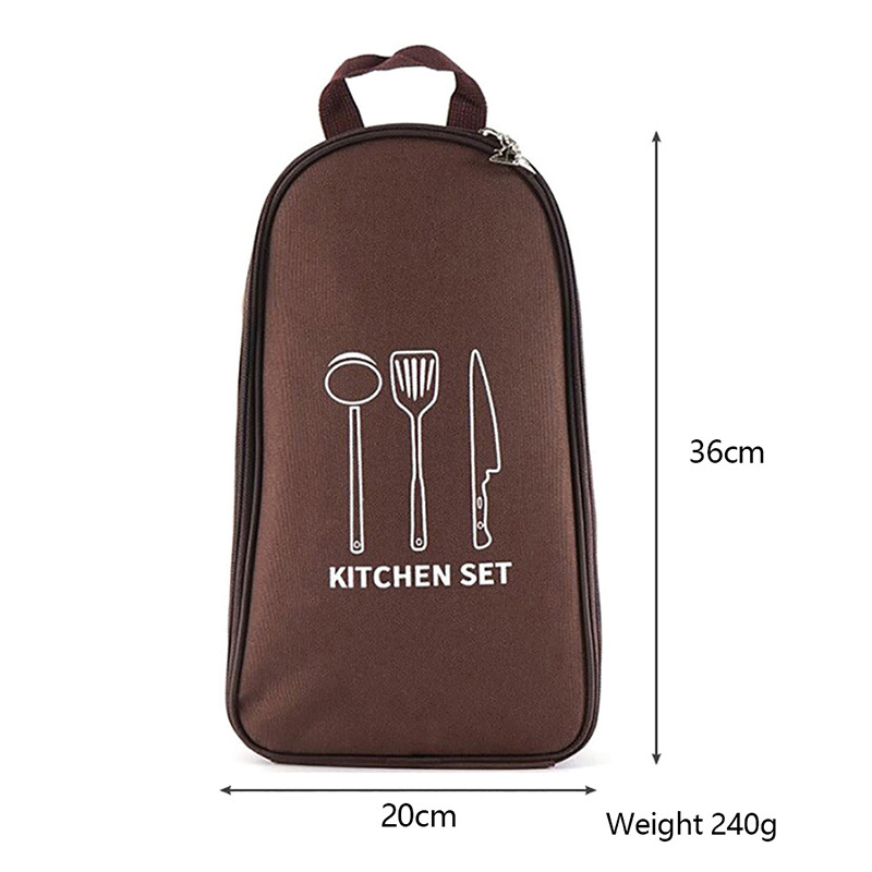 Brīvdabas kempinga trauku maiss Ēdienu gatavošanas piederumu organizators Pārnēsājams ceļojumu grilēšanas galda piederumu maisiņš Virtuves piederumu uzglabāšanas soma