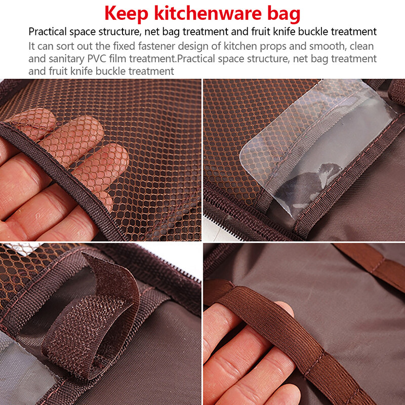 Brīvdabas kempinga trauku maiss Ēdienu gatavošanas piederumu organizators Pārnēsājams ceļojumu grilēšanas galda piederumu maisiņš Virtuves piederumu uzglabāšanas soma