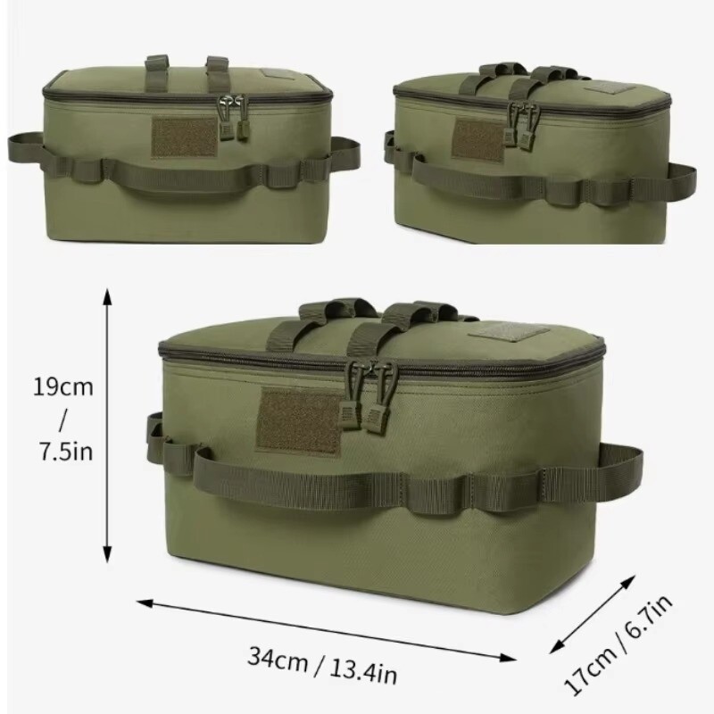 Āra kempinga gāzes tvertnes uzglabāšanas soma Lielas ietilpības zemes nagu instrumentu maisiņš Gāzes tvertne piknika virtuves piederumu komplekta soma