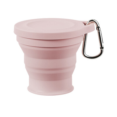 Šalica za vodu od 180 ml, sklopiva s poklopcem, prijenosna kava za putovanja na otvorenom, čaj za piće, teleskopska, 1 kom sklopivi mini silikonski pribor