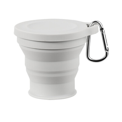 Šalica za vodu od 180 ml, sklopiva s poklopcem, prijenosna kava za putovanja na otvorenom, čaj za piće, teleskopska, 1 kom sklopivi mini silikonski pribor