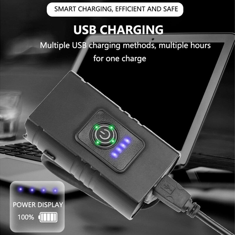 NOVÉ LED svetlo na bicykel 1000LM Nabíjateľné USB Displej s napájaním MTB Horský cestný bicykel Predné svetlo Baterka Cyklistické vybavenie
