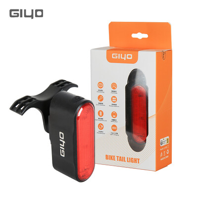 Velosipēda bremžu sensors Aizmugurējais lukturis 6 apgaismojuma režīmi Viedie aizmugurējie lukturi IP6 ūdensizturīgi 800mAh C tipa velosipēda lukturi riteņbraukšanas drošība