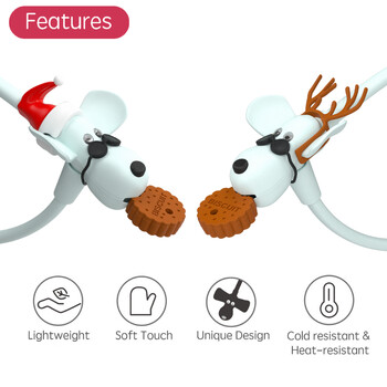 SUSEMSE Cute Silicone Bike Lock Christmas Series за планински велосипеди и шосейни велосипеди, детски велосипеди Аксесоари за велосипеди Защитна ключалка за велосипеди против кражба