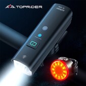 CYCLAMI velosipēda lukturis 1200LM T6 LED uzlādējams komplekts šosejas MTB velosipēda priekšējais aizmugurējais priekšējo lukturu lukturis lukturītis riteņbraukšanas lukturu grupa