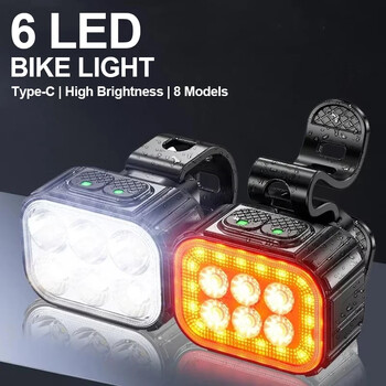 BUCKLOS Bike Light Комплект предни и задни светлини Led велосипедна лампа USB акумулаторна фенерче за колоездене за шосеен MTB велосипеден фенер