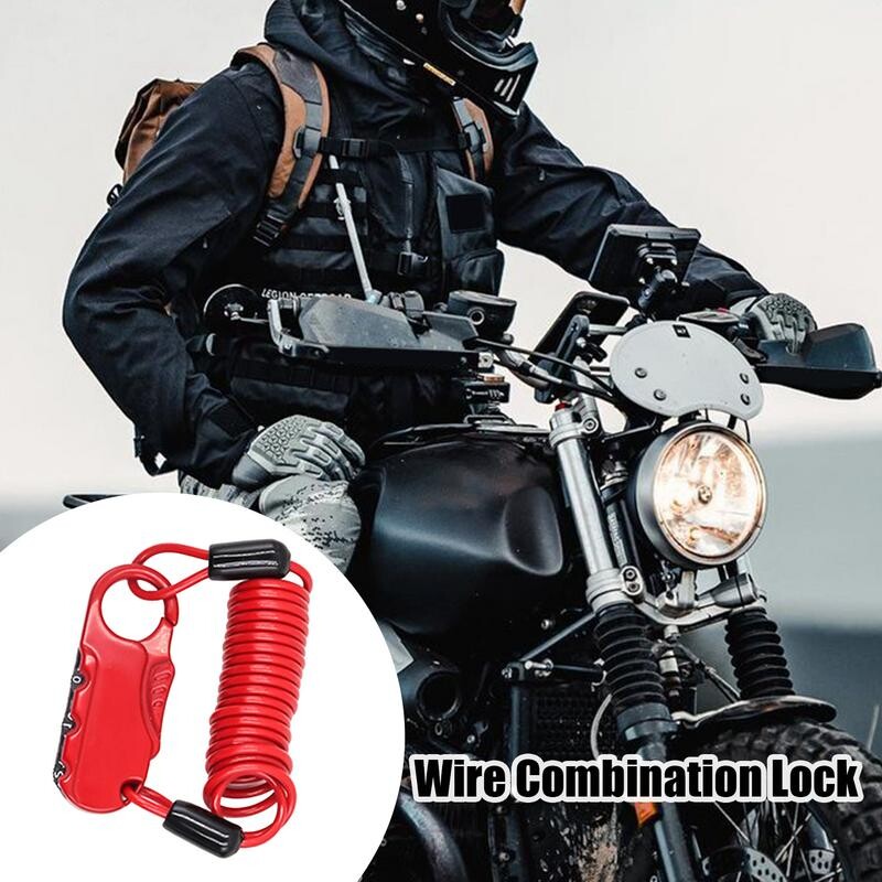 Elektrinio motociklo balnelio užraktas, apsaugantis nuo vagystės, saugos kabelio užraktas slaptažodžiu užrakto dizainas, saugos užraktas, skirtas elektriniams motociklams mopedams