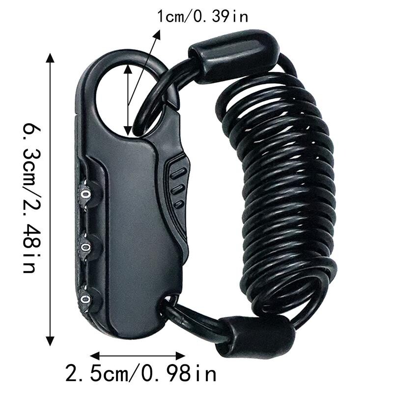 Elektrinio motociklo balnelio užraktas, apsaugantis nuo vagystės, saugos kabelio užraktas slaptažodžiu užrakto dizainas, saugos užraktas, skirtas elektriniams motociklams mopedams