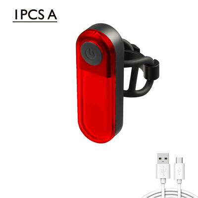 Velosipēda aizmugurējais lukturis balts+sarkans ūdensnecaurlaidīgs aizmugurējais lukturis Led Type-C Usb uzlādējams kalnu velosipēda velosipēda lukturis Aizmugurējais lukturis