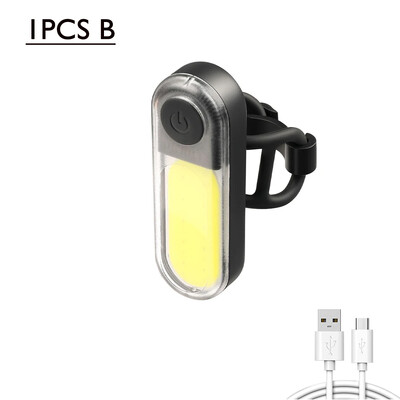 Velosipēda aizmugurējais lukturis balts+sarkans ūdensnecaurlaidīgs aizmugurējais lukturis Led Type-C Usb uzlādējams kalnu velosipēda velosipēda lukturis Aizmugurējais lukturis