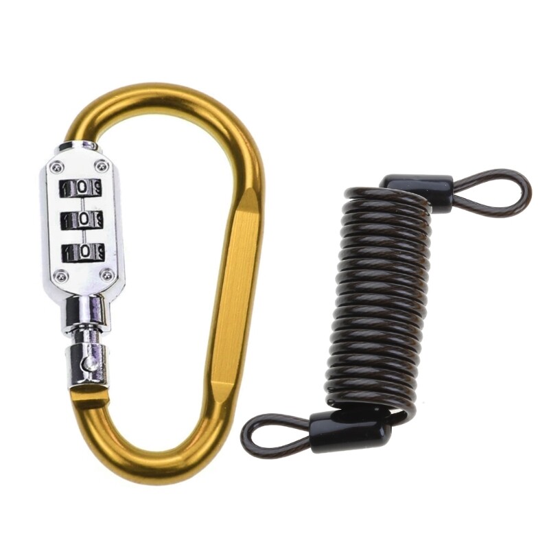 Y1UB aliuminio lydinio užrakto karabinas, atstatomas 3 skaitmenų kombinuotas slaptažodžio kodo užraktas, skirtas lagamino bagažo užraktui