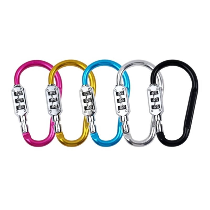 Y1UB aliuminio lydinio užrakto karabinas, atstatomas 3 skaitmenų kombinuotas slaptažodžio kodo užraktas, skirtas lagamino bagažo užraktui