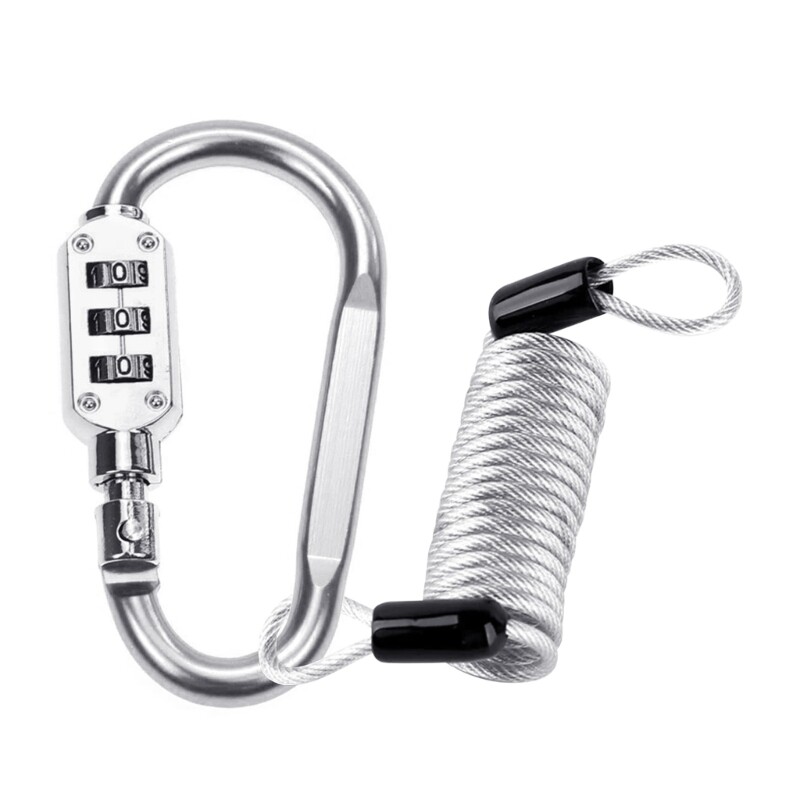 Y1UB aliuminio lydinio užrakto karabinas, atstatomas 3 skaitmenų kombinuotas slaptažodžio kodo užraktas, skirtas lagamino bagažo užraktui