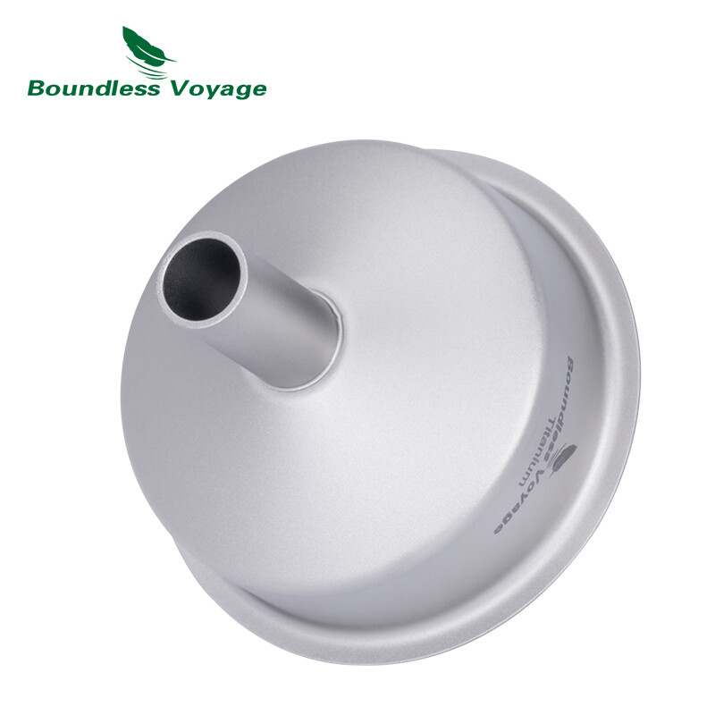 Boundless Voyage Pâlnie din titan Accesorii pentru balon de șold Pâlnie de bucătărie pentru transferul lichidelor și umplerea sticlelor și recipientului