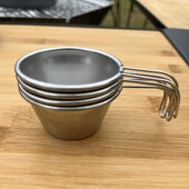 40 ml Camping Sierra Cup ar rokturi nerūsējošā tērauda Mini Sierra Cup Sierra kafijas tase āra kempinga pārgājieniem ar mugursomu