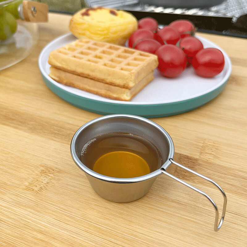 40 ml Camping Sierra Cup ar rokturi nerūsējošā tērauda Mini Sierra Cup Sierra kafijas tase āra kempinga pārgājieniem ar mugursomu