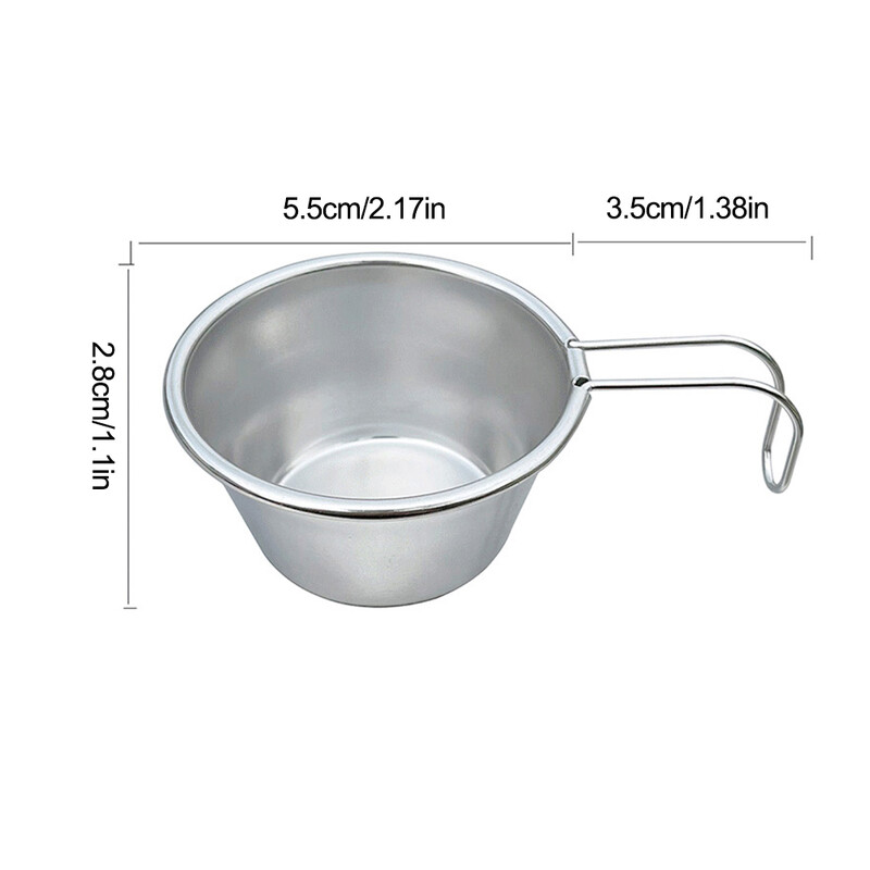40 ml Camping Sierra Cup ar rokturi nerūsējošā tērauda Mini Sierra Cup Sierra kafijas tase āra kempinga pārgājieniem ar mugursomu