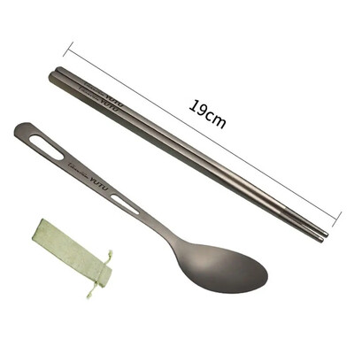 Prijenosni setovi posuđa za jelo na otvorenom Ultralagani putni nož Vilica Žlica Štapić za jelo Titanijsko posuđe Set pribora za jelo Kampiranje