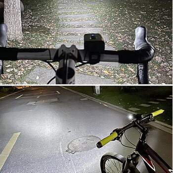 2 T6 LED предна светлина за велосипед Тип-C Акумулаторен фар за велосипед MTB Преден фар за шосеен велосипед за нощно каране Безопасност при колоездене