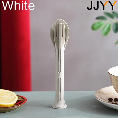 3 db-os hordozható evőeszközkészlet Búzaszalma étkészlet Levehető evőeszközök Utazási evőeszközök Piknik evőeszközkészlet Kemping evőeszközkészlet