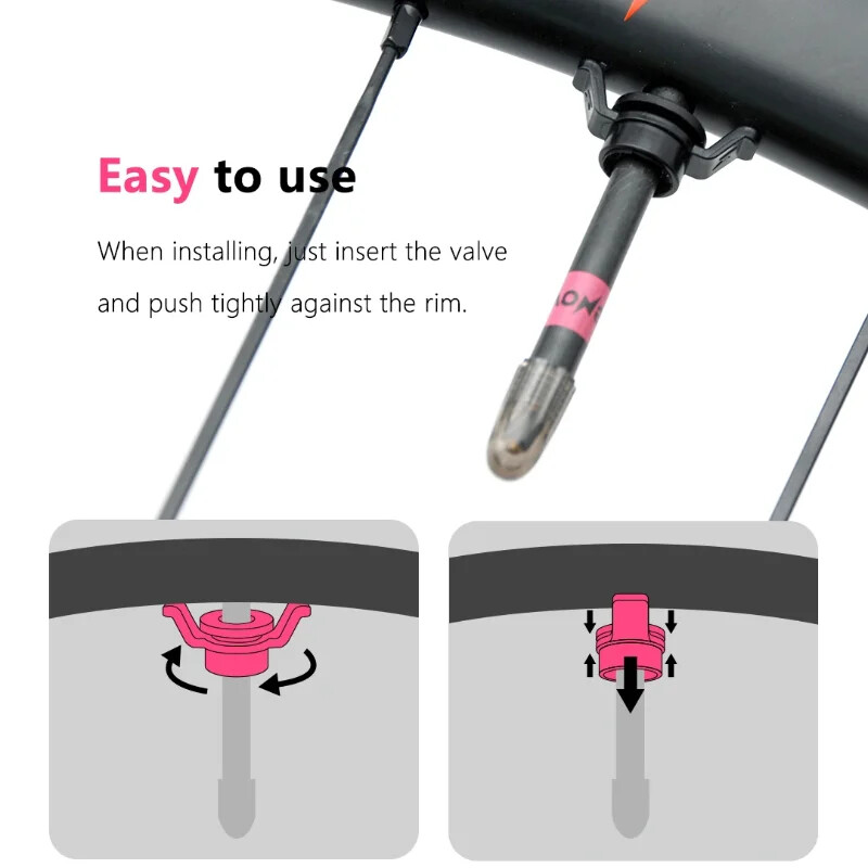 2 komada mlaznice za zrak za bicikle Jezgra ventila fiksne planinske ceste Alat za pričvršćivanje ventila za bicikle za Presta Valve Ridenow TPU držač unutarnje zračnice