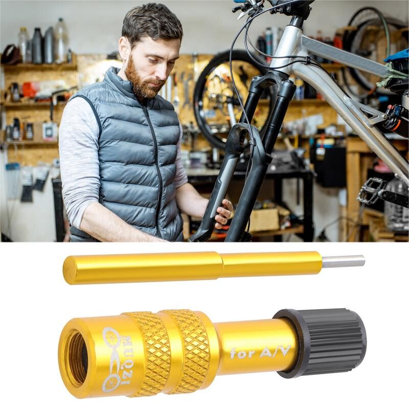 Zračna vilica od aluminijske legure Adapter ventila na napuhavanje Av produžetak Mlaznica za pretvorbu Dodatak za cestovnu vilicu za bicikl