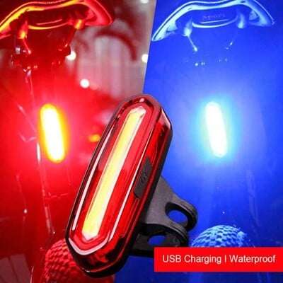 Lampă spate pentru bicicletă MTB Lumină roșie Lumină spate pentru bicicletă Lampă de siguranță pentru încălzire, reîncărcabilă prin USB, cu LED, Accesorii pentru bicicletă