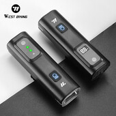 WEST BIKING Bike Intelligent Light Sensing Priekšējie lukturi Baterijas indikators Priekšējais lukturis MTB šosejas velosipēda uzlādējams LED lukturītis