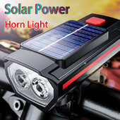 Prednje svjetlo bicikla Punjivo USB sa 120dB sirenom Mtb Prednje svjetlo cestovnog bicikla Lampa upozorenja za noćnu vožnju Svjetlo za bicikl