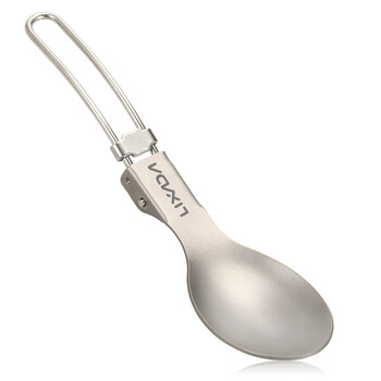 Πτυσσόμενο κουτάλι Lixada Titanium Spork Outdoor σερβίτσιο Μαγειρικά σκεύη υπαίθριου κάμπινγκ Ελαφριά διπλωμένα μαχαιροπήρουνα για πικνίκ κατασκήνωσης