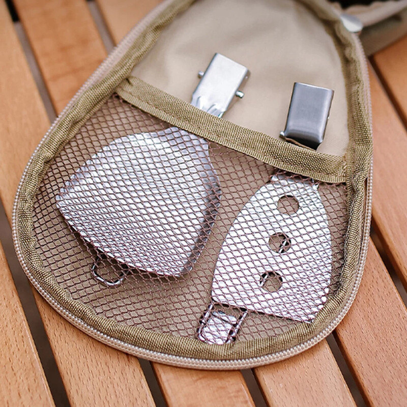 Āra kempinga galda piederumi saliekams karotes zupas kauss nerūsējošais tērauds, nodilumizturīgs pārnēsājams ēdiena gatavošanas karotes trauks karotes rīks