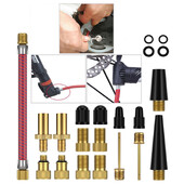 Κιτ φουσκώματος ελαστικών ποδηλάτου Προσαρμογέας βαλβίδας ποδηλάτου Κάλυμμα βαλβίδας φουσκώματος σωλήνας γαλλικού αμερικανικού ακροφυσίου μετατροπής αξεσουάρ ποδηλάτου