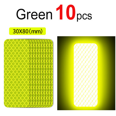 10–60 gab. Velosipēda atstarojošas uzlīmes Drošas 30x80 mm brīdinājuma josla automašīnas motocikla nakts drošības zīme velosipēda loka rāmja atstarotājs