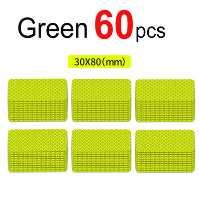 10–60 gab. Velosipēda atstarojošas uzlīmes Drošas 30x80 mm brīdinājuma josla automašīnas motocikla nakts drošības zīme velosipēda loka rāmja atstarotājs