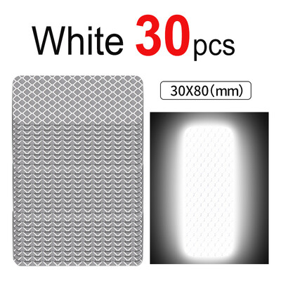 10–60 gab. Velosipēda atstarojošas uzlīmes Drošas 30x80 mm brīdinājuma josla automašīnas motocikla nakts drošības zīme velosipēda loka rāmja atstarotājs