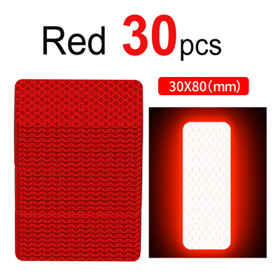 10–60 gab. Velosipēda atstarojošas uzlīmes Drošas 30x80 mm brīdinājuma josla automašīnas motocikla nakts drošības zīme velosipēda loka rāmja atstarotājs