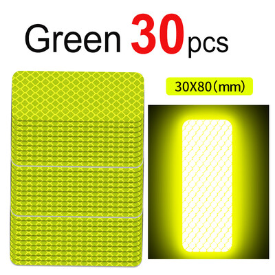 10–60 gab. Velosipēda atstarojošas uzlīmes Drošas 30x80 mm brīdinājuma josla automašīnas motocikla nakts drošības zīme velosipēda loka rāmja atstarotājs