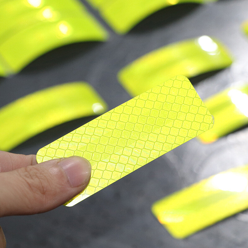 10–60 gab. Velosipēda atstarojošas uzlīmes Drošas 30x80 mm brīdinājuma josla automašīnas motocikla nakts drošības zīme velosipēda loka rāmja atstarotājs