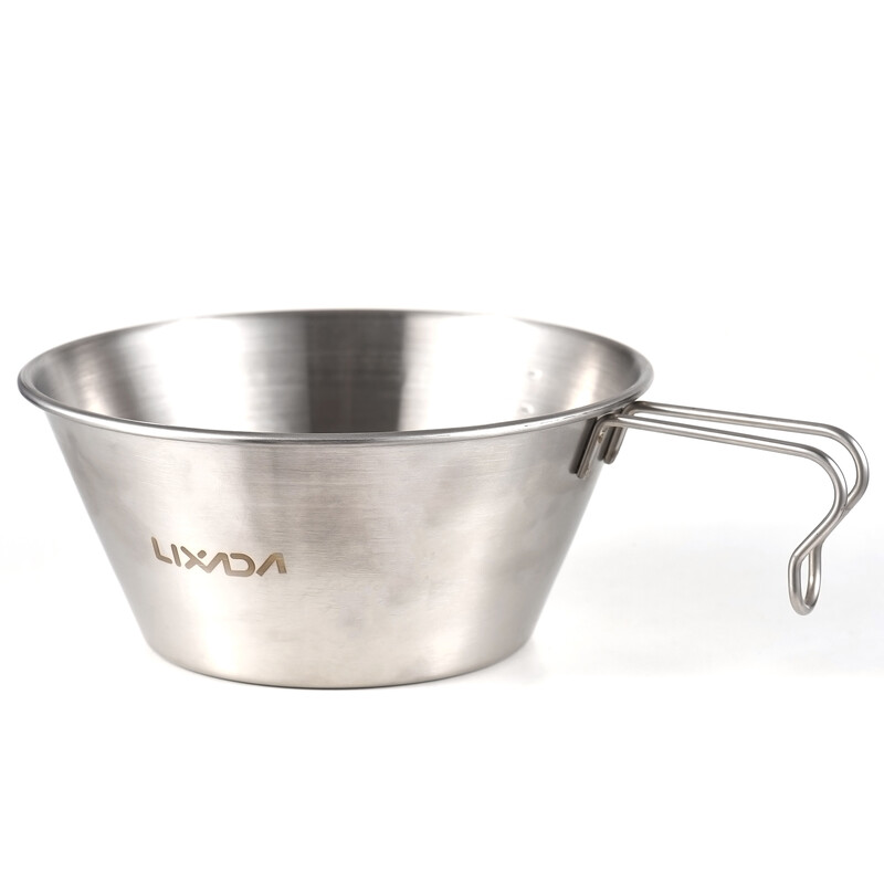 500ml Camping Sierra Cup nerūsējošā tērauda mērtrauks āra kempingam mugursoma pārgājieniem 1gab / 2gab