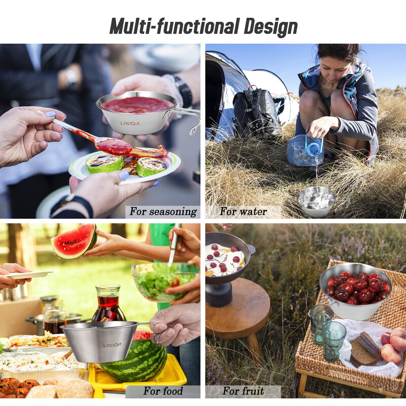 500ml Camping Sierra Cup nerūsējošā tērauda mērtrauks āra kempingam mugursoma pārgājieniem 1gab / 2gab