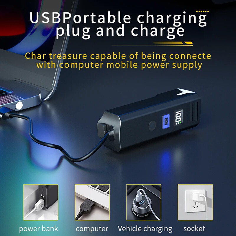 3000 lūmenu velosipēda lukturis, 2000 mAh velosipēda priekšējais lukturis, jaudas bankas lukturītis, stūres stienis, USB uzlāde, MTB, riteņbraukšana.