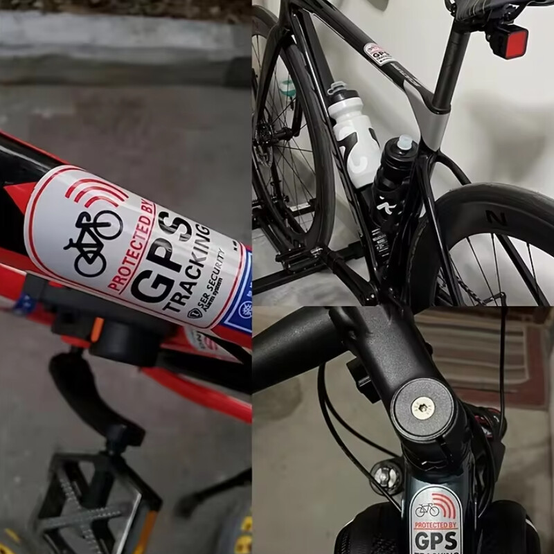1 set bicikl GPS naljepnica skuter motocikl protuprovalna naljepnica upozorenja praćenje reflektirajuća vodootporna oprema za bicikle