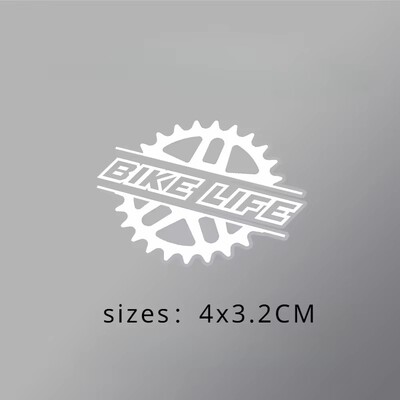 1PC BIKE LIFE velosipēda uzlīme rāmja augšējai caurulei sēdekļa caurulei dekoratīvā vinila uzlīme MTB velosipēda ūdensizturīgiem motociklu piederumiem