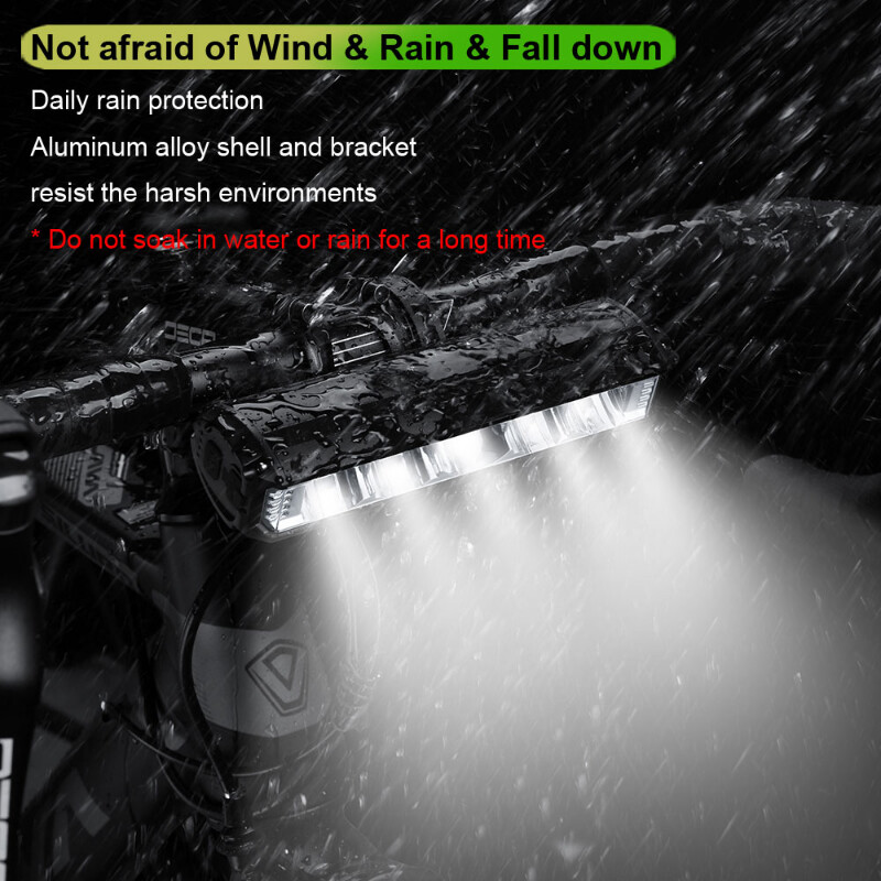 Svjetlo za bicikl 8000mAh 5 LED svjetlo za bicikl Prednja punjiva LED svjetiljka 5200LM Prednje svjetlo s bankom napajanja Dodaci za bicikl