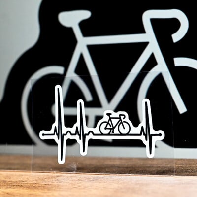 Electrocardiografie ECG Autocolante pentru cadru de bicicletă de drum Tub superior Impermeabil Accesorii de decorare de modă Biciclete Autocolante durabile din vinil