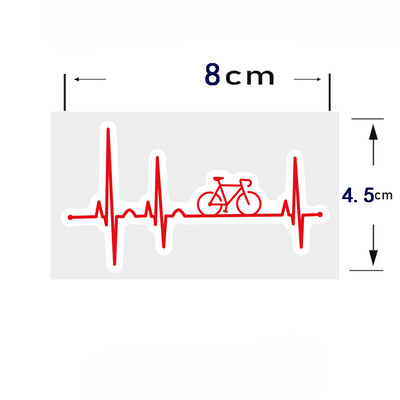 Elektrokardiogrāfijas EKG Ceļa velosipēda rāmja uzlīmes Augšējā caurule Ūdensizturīgs Modes Dekorācijas Piederumi Velosipēdu izturīgas vinila uzlīmes