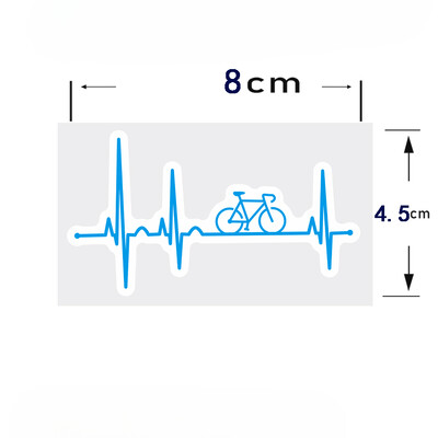 Elektrokardiogrāfijas EKG Ceļa velosipēda rāmja uzlīmes Augšējā caurule Ūdensizturīgs Modes Dekorācijas Piederumi Velosipēdu izturīgas vinila uzlīmes