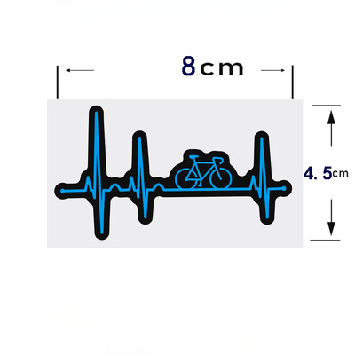 Elektrokardiogrāfijas EKG Ceļa velosipēda rāmja uzlīmes Augšējā caurule Ūdensizturīgs Modes Dekorācijas Piederumi Velosipēdu izturīgas vinila uzlīmes