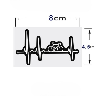 Elektrokardiogrāfijas EKG Ceļa velosipēda rāmja uzlīmes Augšējā caurule Ūdensizturīgs Modes Dekorācijas Piederumi Velosipēdu izturīgas vinila uzlīmes