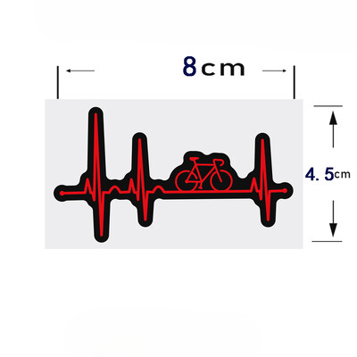 Elektrokardiogrāfijas EKG Ceļa velosipēda rāmja uzlīmes Augšējā caurule Ūdensizturīgs Modes Dekorācijas Piederumi Velosipēdu izturīgas vinila uzlīmes